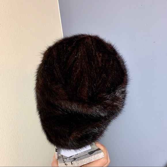 Brown Mink Fur Hat - Picture 3 of 7